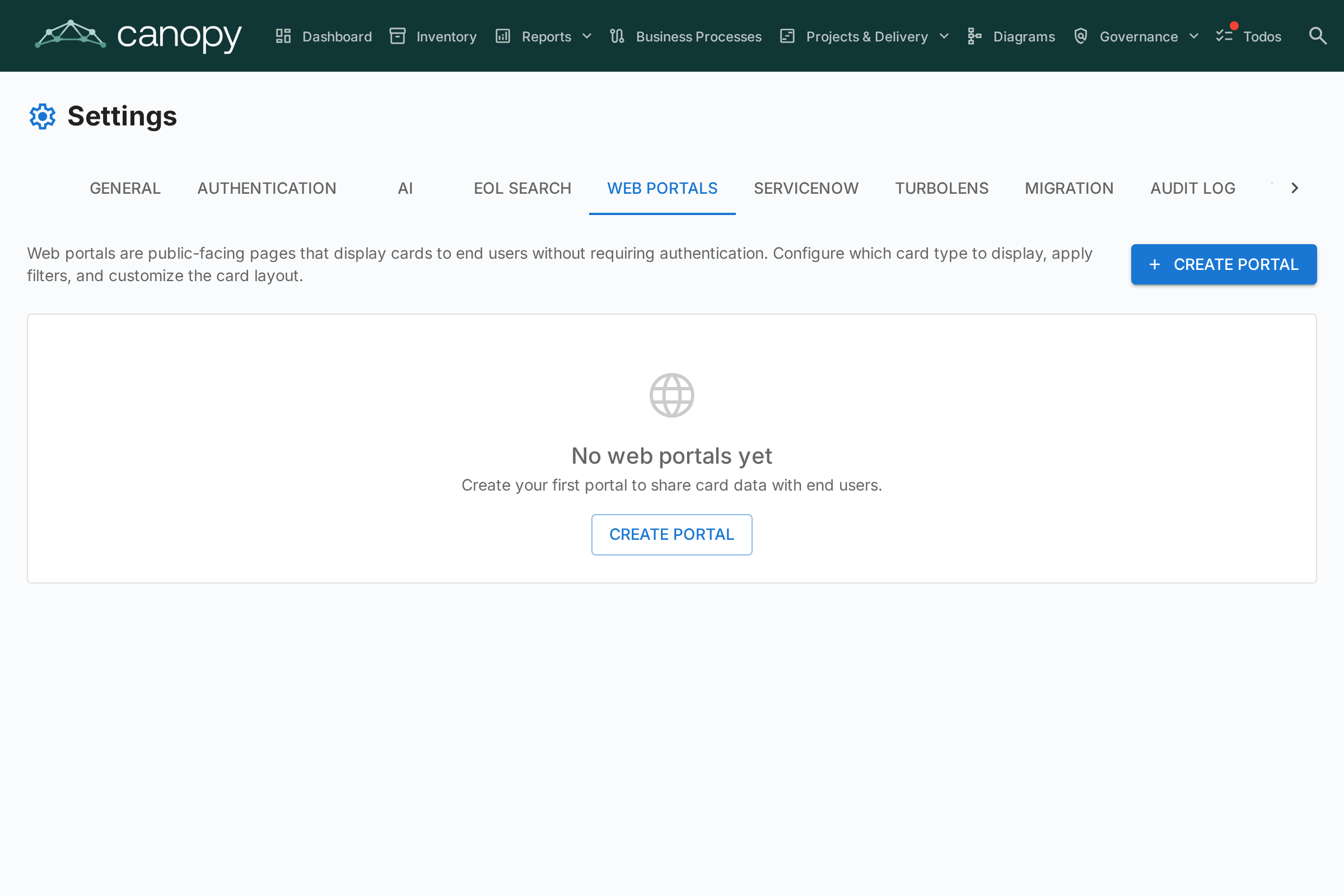 Webportal-administration