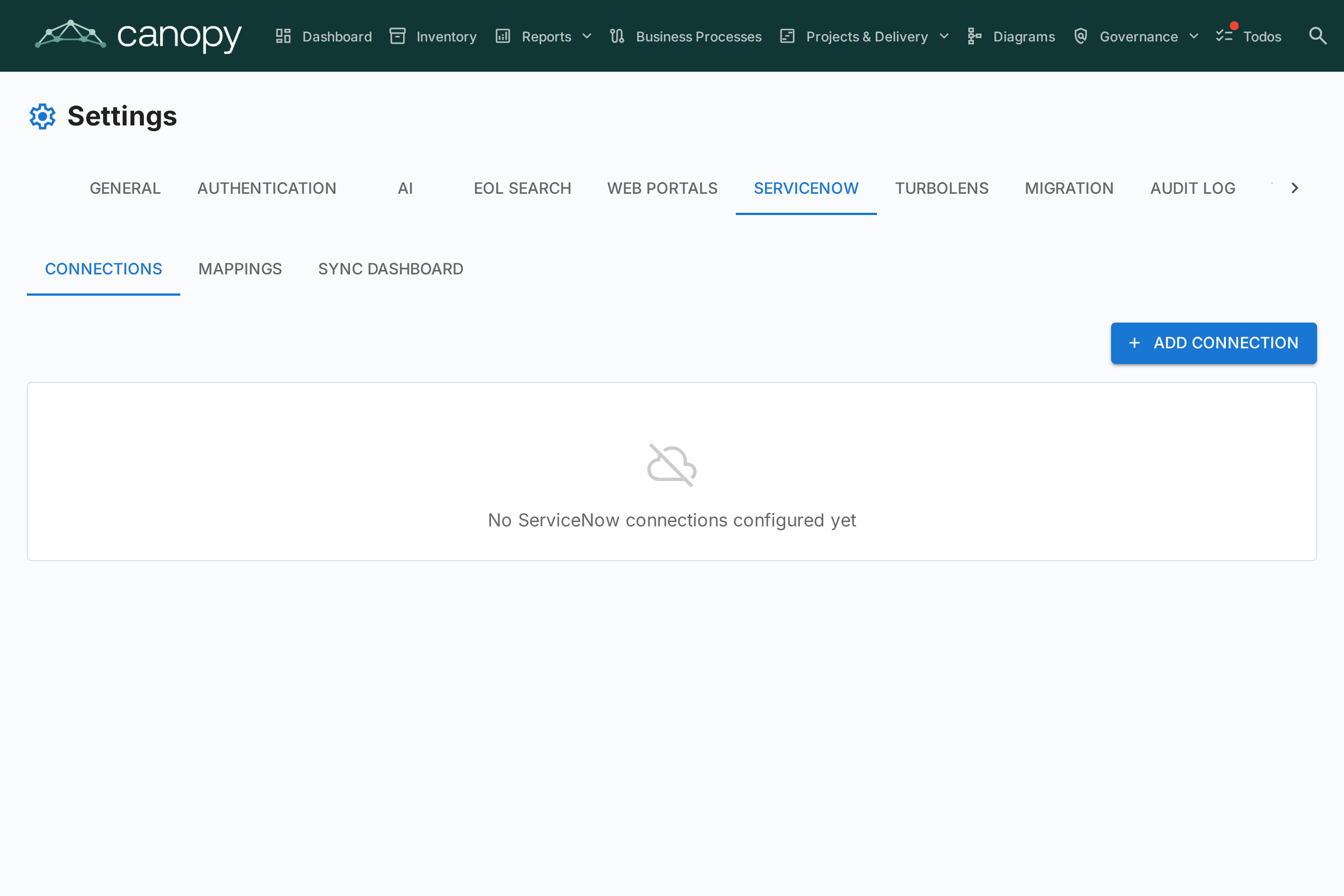 ServiceNow-integrationsindstillinger